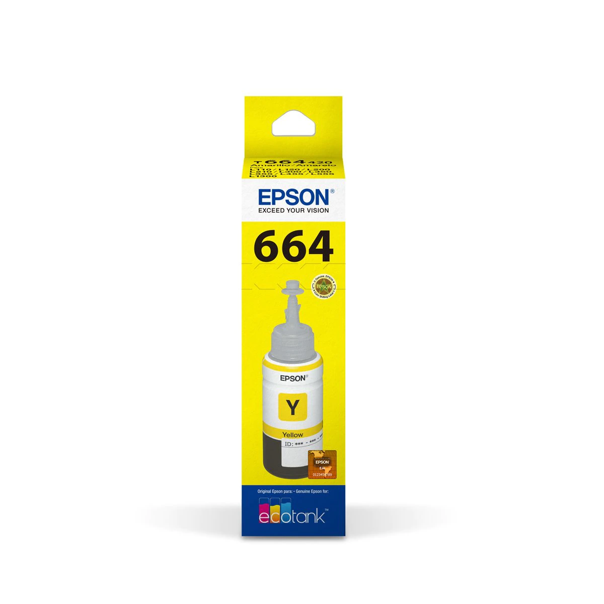 Botella De Tinta Epson T664120 Amarillo 70 Ml Rendimiento 6500 Páginas Abc Computers 0084